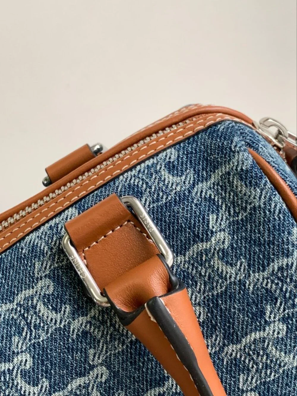 CELINE Cuir Triomphe Small Boston Bag
